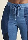 Detail front view Color Block Flare Jeans