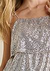 Detail front view Tiered Sequin Tank Top