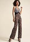 Full front view Animal Twist Front Jumpsuit