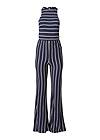 Ghost with background  view Striped Halter Jumpsuit