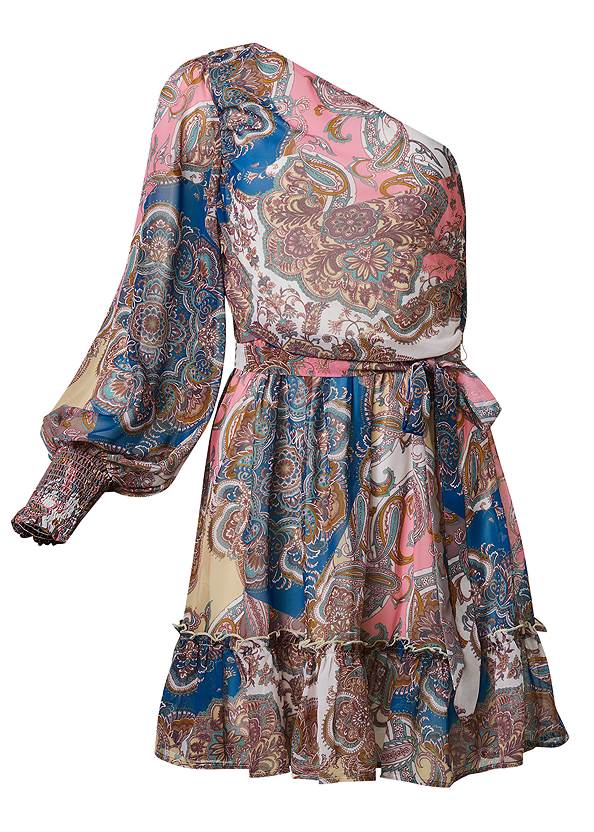 Ghost with background  view One-Shoulder Paisley Dress