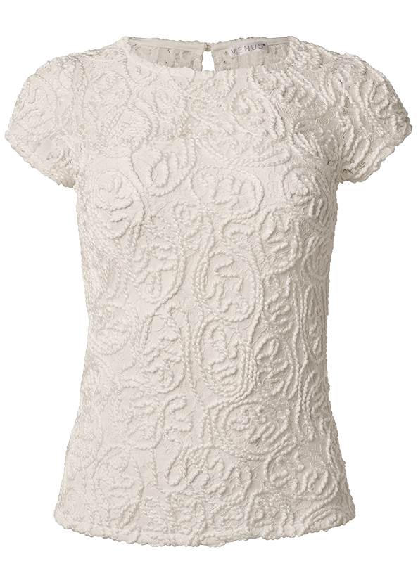 Alternate View Cap Sleeve Lace Top