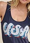 Detail front view Americana Sequin Tank Top