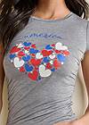 Detail front view Americana Hearts Tee