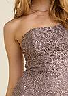 Detail front view Strapless Lace Dress