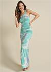 Full front view Strappy Back Maxi Dress