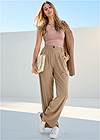 Alternate View Wide Leg Suiting Trouser Pants