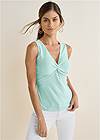 Cropped front view Twist Front Top