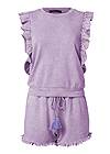 Ghost with background  view Terry Ruffle Shorts Set