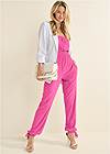 Full front view Terry Towel Jumpsuit
