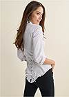 Back View Lace-Up Back Denim Top