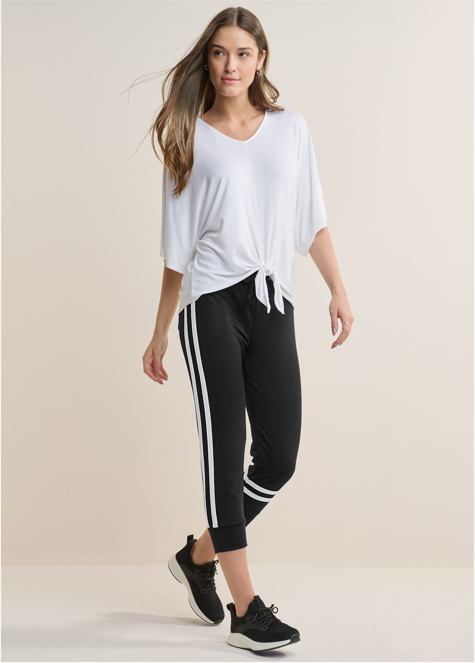 Ivy main stripe black shop white womens crop pants