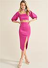 Front View Two Piece Skirt Set