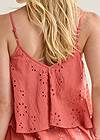 Detail back view Eyelet Tiered Ruffle Cami