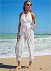 Full front view Tassel Jumpsuit Cover-Up