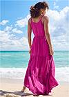 Full back view Eyelet Maxi Cover-Up Dress