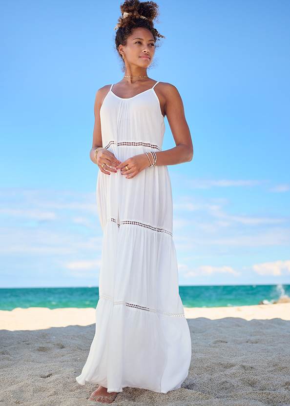 Eyelet Maxi Cover-Up Dress,Marilyn Underwire Push-Up Halter Top,Classic Hipster Mid-Rise Bottom,Goddess Enhancer Push-Up Top,Classic Scoop Front Bottom ,Tassel Jumpsuit Cover-Up