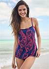 Full front view Classic Bandeau Tankini Top