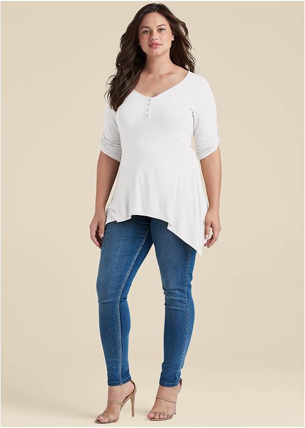 Alternate View Henley High-Low Top