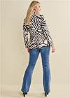 Back View Zebra Print Blazer