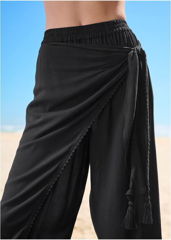 Detail front view Wrap Cover-Up Pants