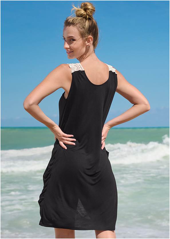 Full back view Overlay Cover-Up Dress