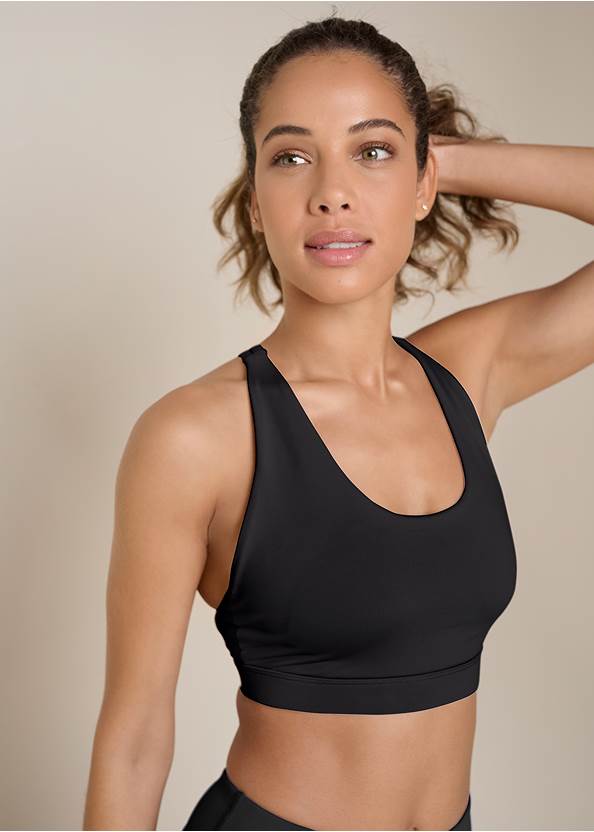 Detail front view Strappy Back Sports Bra
