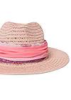 Cropped front view Chiffon Strap Straw Hat