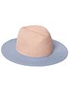 Flatshot  view Color-Block Straw Hat