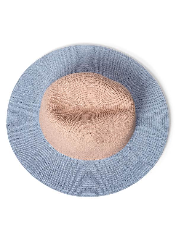 Full front view Color-Block Straw Hat