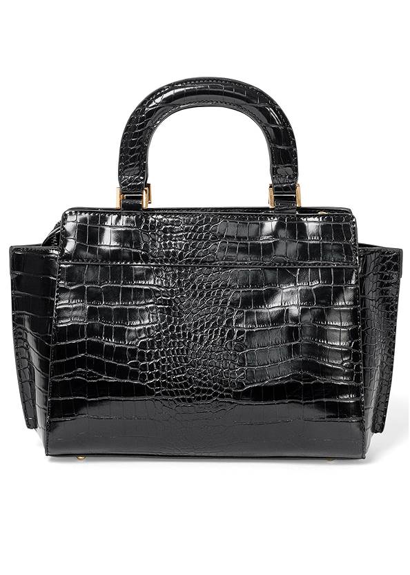 Alternate View Croc Textured Handbag