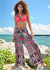 Cropped front view Palazzo Cover-Up Pants