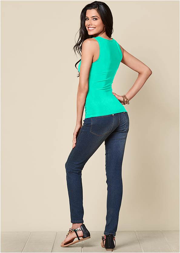 Alternate View Knot Front Sleeveless Top