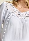 Alternate View Oversize Tie-Front Blouse