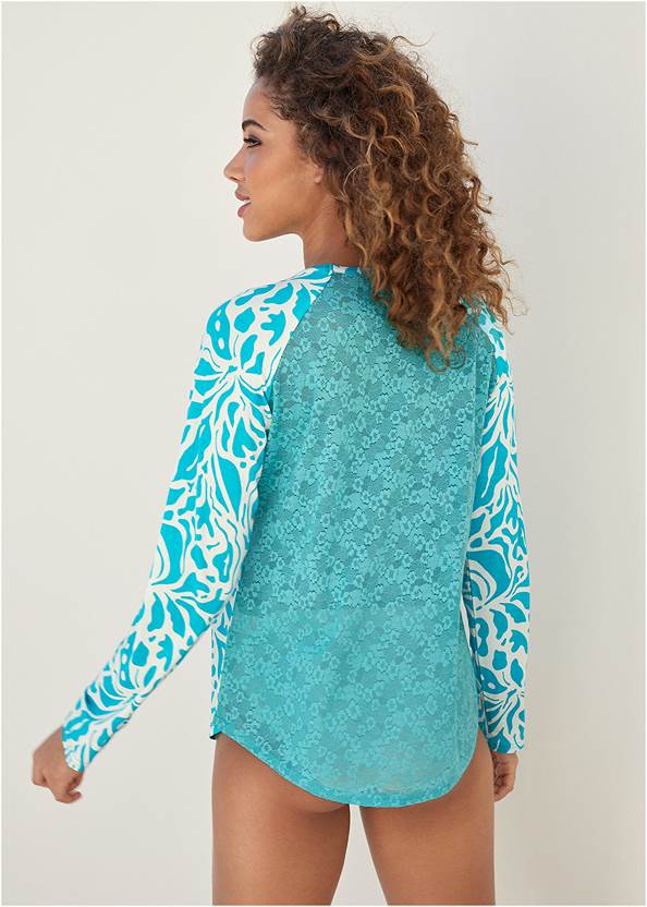 Back View Lace Back Pajama Top