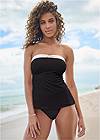 Full front view Goddess Bandeau Tankini Top