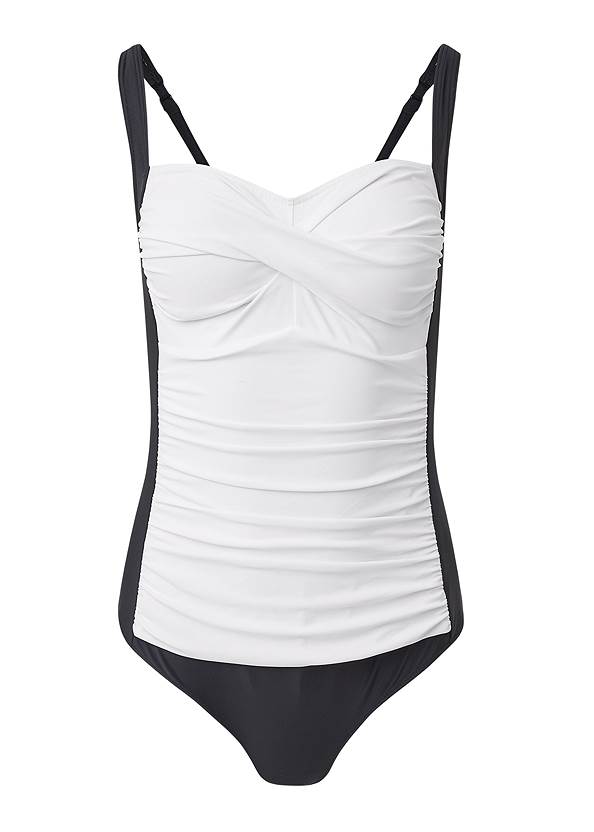 Alternate View Ruched Bra One-Piece