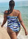Back View One-Shoulder Tankini Top