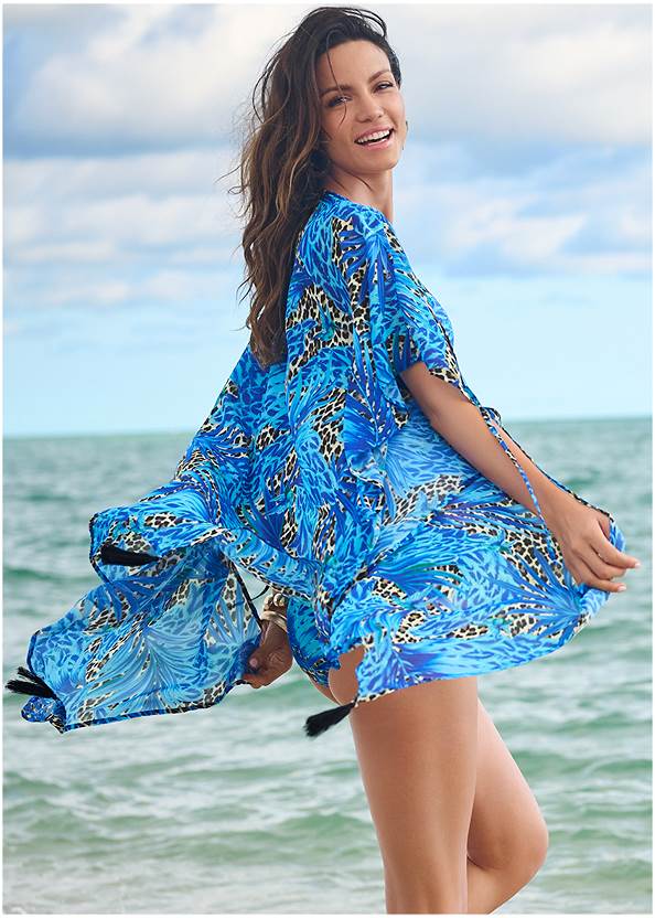 Back View Shark Bite Tunic Cover-Up
