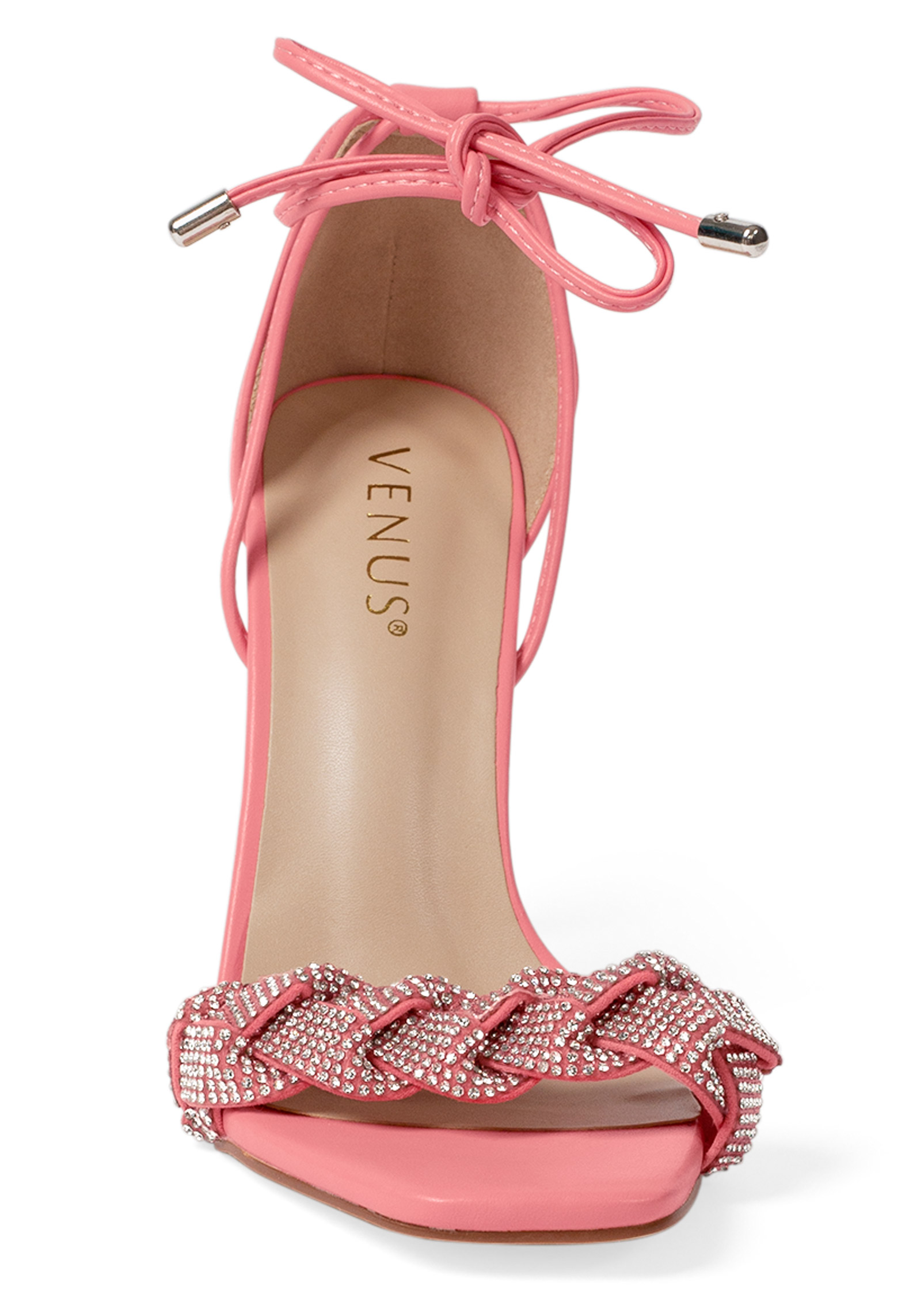 WES STRAP HEEL SANDALS in Coral | VENUS