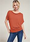 Front View Basic Flounce Top