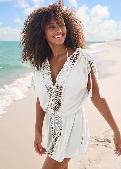 Bring on the Beach White Crochet Maxi Swim Cover-Up