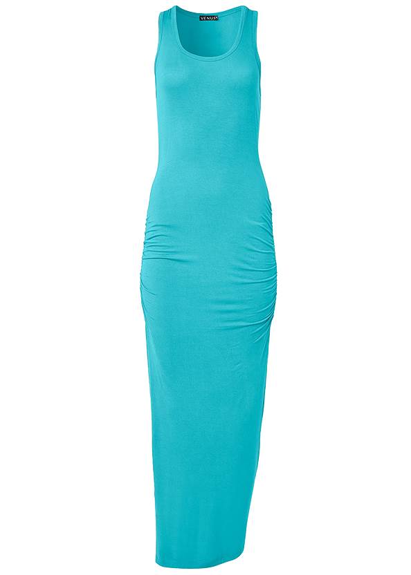 Alternate View Ruched Tank Maxi Dress