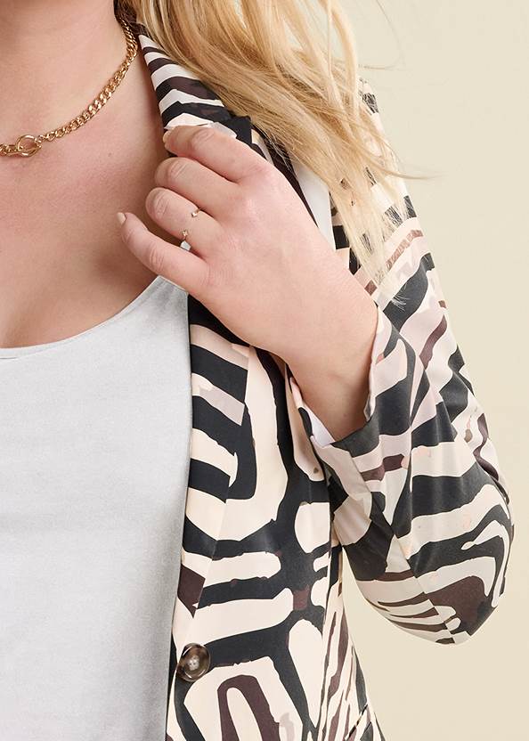 Alternate View Zebra Print Blazer