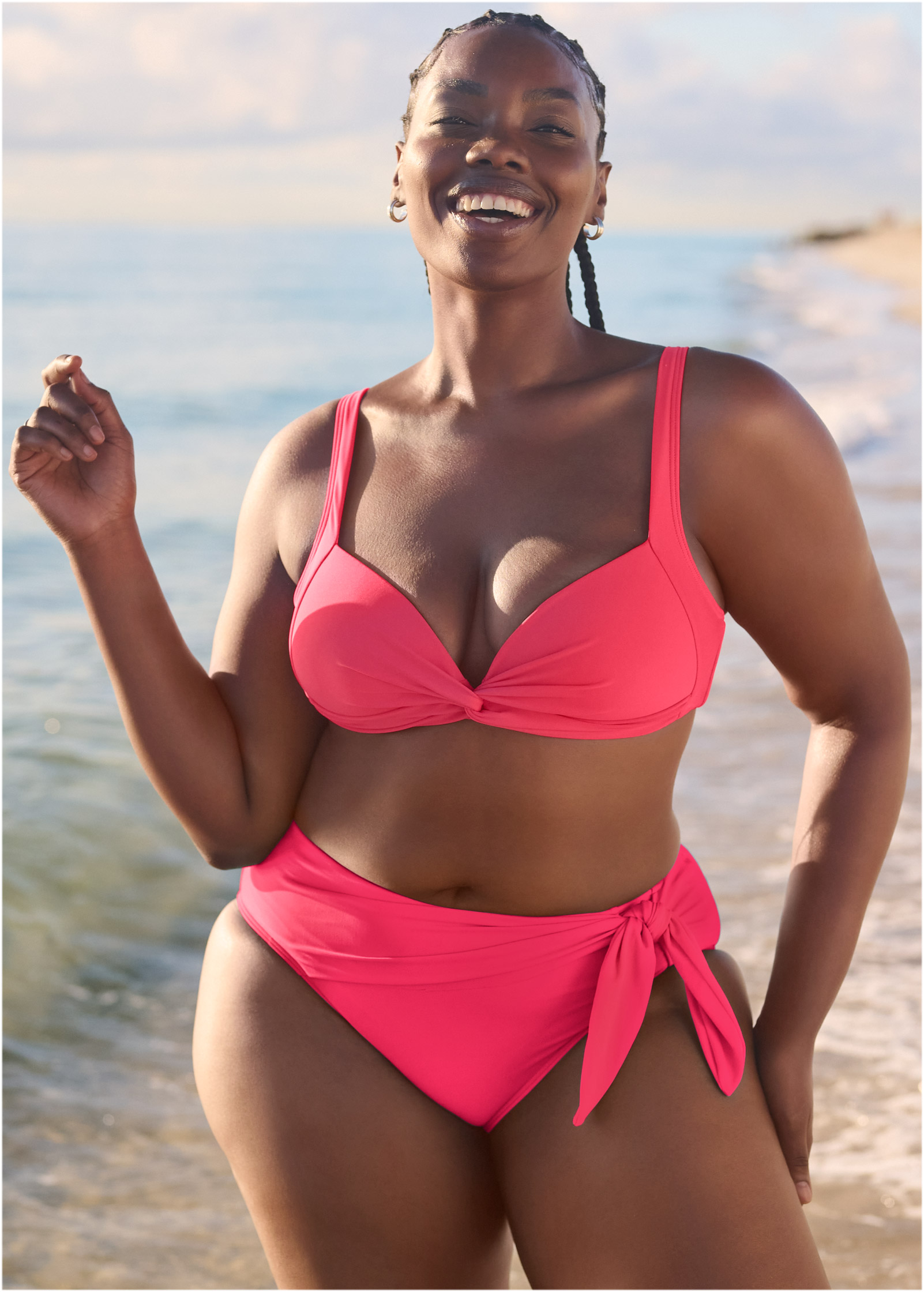 Red bikini plus on sale size