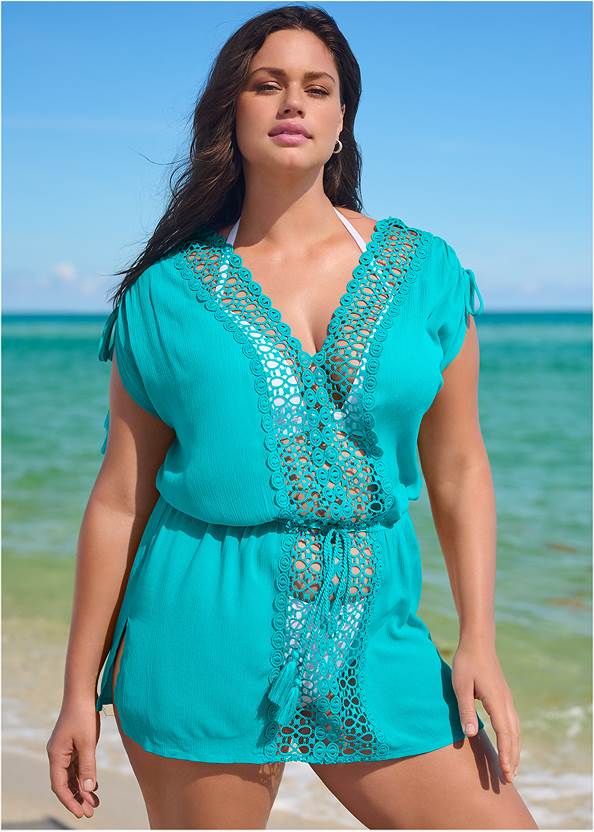 Front View  Sleeveless Cover-Up Dress