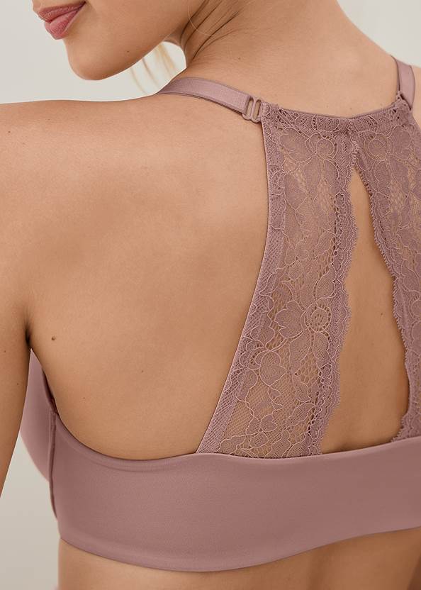 Detail back view Pearl By Venus® Front Close Lace Back Bra