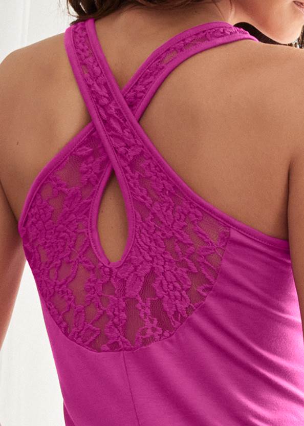 Detail back view Lace Back Nightgown
