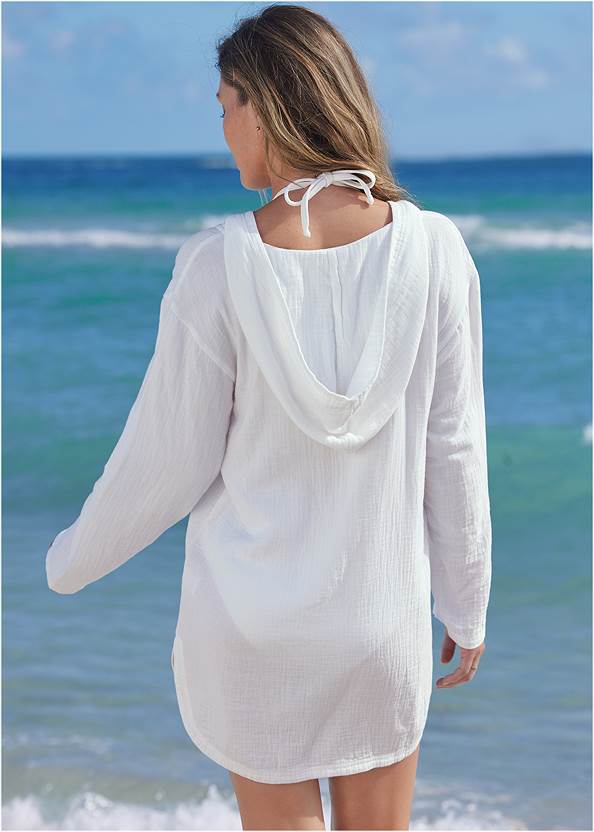 Full back view Pack-And-Go Cover-Up Hoodie