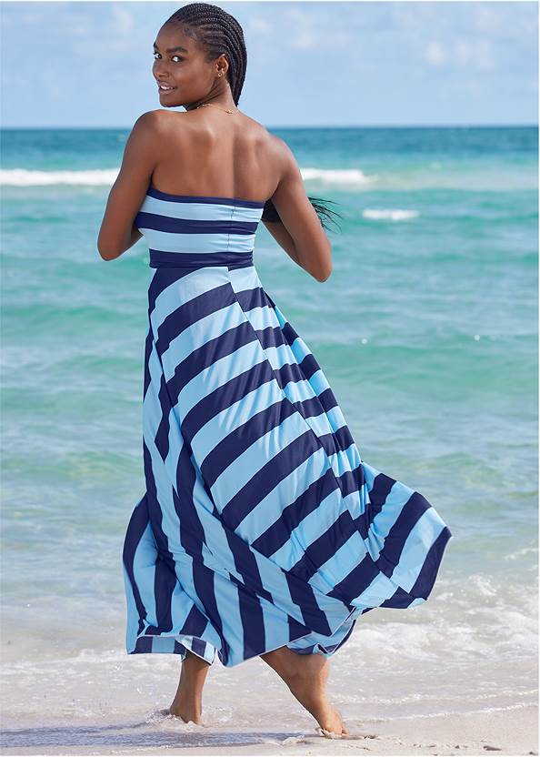 Full back view Maxi Beach Cover-Up Dress